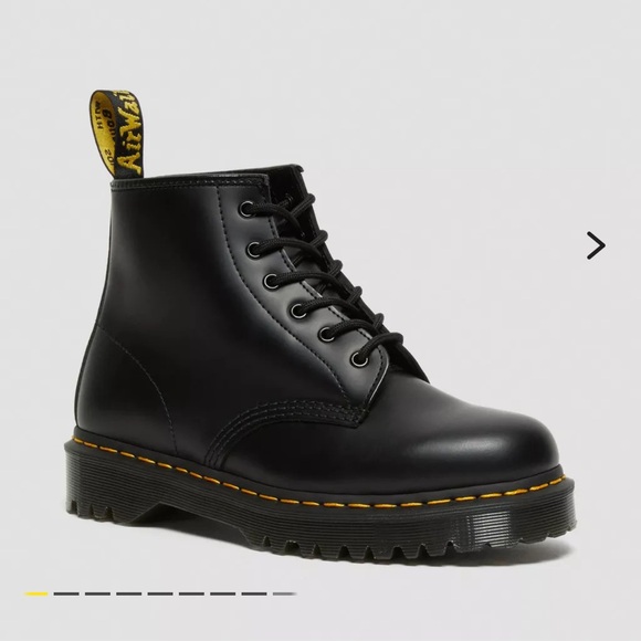 Dr. Martens Shoes - Dr. Martens 101 Bex Smooth Leather Ankle Boots in Black — Smooth Leather